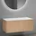 Neoro n50 Unterschrank B: 120 cm mit 1 Auszug, mit glatter Eichenfront Konsole weiß matt, BN0434BFO+BN0404WM,