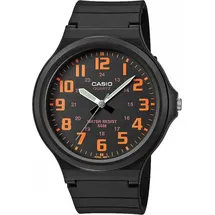 Casio MW-240-4BVEF Herren-Armbanduhr, Kunststoff-Gehäuse - Schwarz/Orange