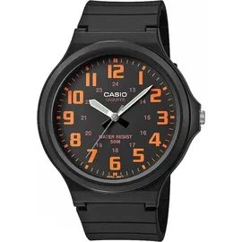 Casio MW-240-4BVEF Herren-Armbanduhr, Kunststoff-Gehäuse - Schwarz/Orange