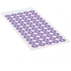 Dreifke® Prüfplakette 28, violett, Sicherheitsfolie, selbstklebend, Ø 15mm, 60 Stk.