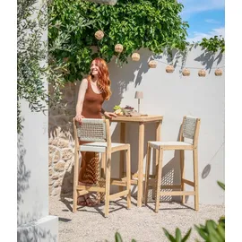 Dehner Bartisch Mauritius 60 x 60 x 105 cm Natur