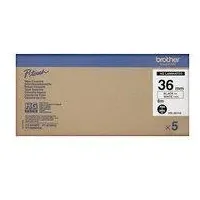 Brother HGE261V5 - Laminiertes Band - Schwarz auf Weiß