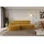 altdecor Eckcouch Cord mit Schlaffunktion 2-Sitzer Senfgelb