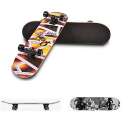 Moni Skateboard Kinder Skateboard Lux 3006, ABEC-5 Lager 85A-PU-Räder Deckgröße 79 x 21 cm braun