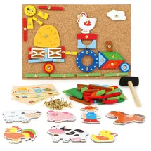 Small Foot Company Hämmerchenspiel Bauernhof Mehrfarbig