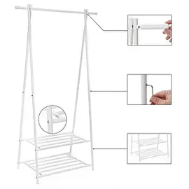 Songmics HSR05W Kleiderständer 155 x 87 x 0 cm weiß