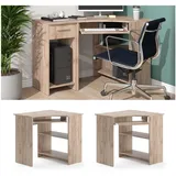 Vicco Eckschreibtisch Schreibtisch Computertisch Odin Sonoma Arbeitstisch Ablage