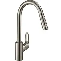 Hansgrohe Focus M41 240 Eco 2 Strahlarten, 31833800 Ausziehbrause 2jet edelstahl-optik