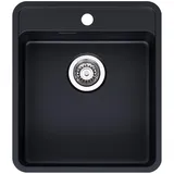 Reginox farbige Edelstahlspüle OHIO 40-40 JET BLACK mit Hahnlochbank / R32701...