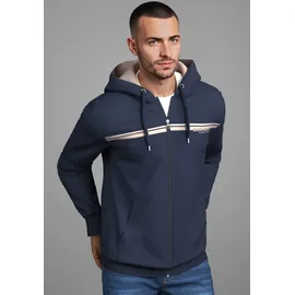 Bruno Banani Sweatjacke moderner Brustprint, Gr. M (48/50), marine, , 77405318-M