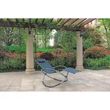 gardenson Schaukelliege 162 x 78 x 105 cm Schwarz