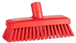 Vikan Wandschrubber, hart , Bodenschrubber für die Reinigung in der Lebensmittelindustrie , Farbe: rot