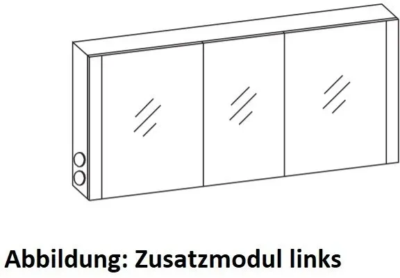Artiqua LED-Spiegelschrank, Sangallo Grau quer, 071-SET-4-15-RA-432 071-SET-4-15-RA-432