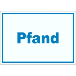 Pfand Mülltrennung Aufkleber mit Text A5 (148x210mm)