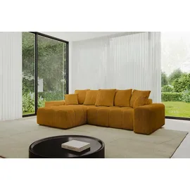altdecor Ecksofa Cord 2-Sitzer Senfgelb