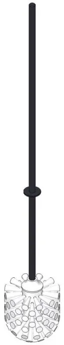Giese WC Bürste, Stiel in schwarz matt, Bürstenkopf weiss, 81305-14 81305-14