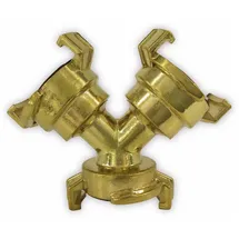PUTEUS Y-Verteiler Messing gelb