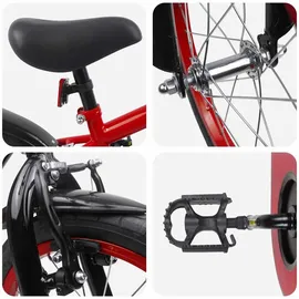 vidaXL Kinderfahrrad 16 Zoll blau/schwarz/rot