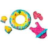Heless Puppen-Schwimmset mit Zubehör, Größe 35 - 45 cm