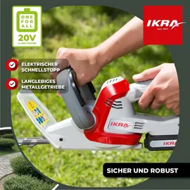 IKRA IAHS 20-1 inkl. 2 x 2,0 Ah + Pflegespray 400 ml