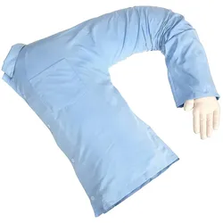 Boyfriend-Kissen, Blau - 55 cm