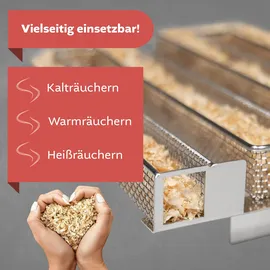 Lemodo Kaltrauchgenerator 5 cm Edelstahl silber