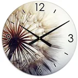 ARTland Wanduhr XXL Ø 50 cm Große Pusteblume lautlos ohne Tickgeräusche Artland Blau