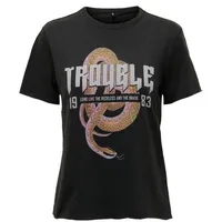 Only T-Shirt ONLLUCY REG S/S TOP JRS NOOS schwarz