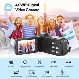 Camnoon 4K Action Cam WLAN-Camcorder 56 MP