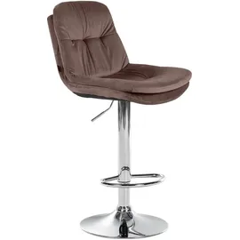 CLP Barhocker Laurel Samt braun