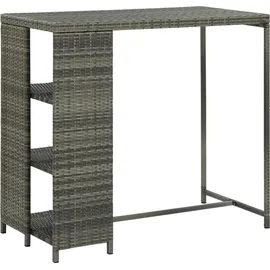 vidaXL Bartisch mit Regal 120 x 60 x 110 cm Grau