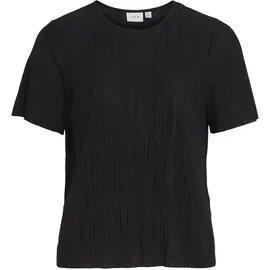VILA Viplisa O-Neck S/S Top Schwarz S