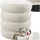 Tectake tectake® Sitzhocker mit Stauraum, rund, weicher, pflegeleichter Bezug, 42 x 42 x 47 cm