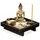 Relaxdays 4 x Zen Garten, mit Buddha, Braun,Schwarz