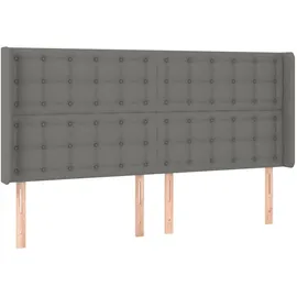 vidaXL Boxspringbett mit Matratze & LED Dunkelgrau 180x200 cm Stoff