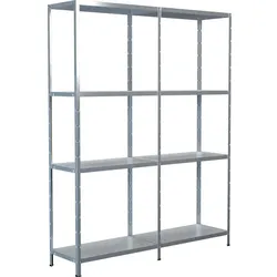 Schulte Steck-Grundregal und Anbauregal verzinkt 180x140x35 cm, 8 Böden