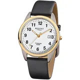 REGENT Herren-Armbanduhr Leder 36 mm URF687