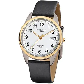 REGENT Herren-Armbanduhr Leder 36 mm URF687