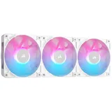Corsair iCUE LINK RX120 RGB Starter Kit, weiß, LED-Steuerung, 120mm, 3er-Pack