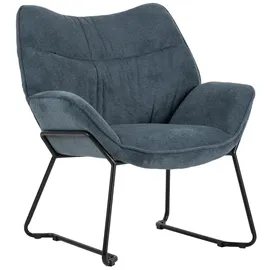 bene living Wohnzimmer Set Aliano blau & Beistelltisch Fermo 2er Set