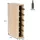 Proregal Weinregal VINCELLAR MOD HxBxT 60x12x30cm | Schmal Modul für 6 Flaschen Massives Kiefernholz Natur Holz, Kiefer, Rechteckig, 12x60x30 cm, Wohnzimmer, Regale, Weinregale