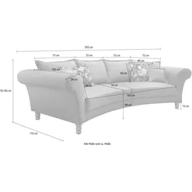 Home Affaire »Tassilo geschwungene Formensprache, bequem, Mega Sofa, Breite 350cm«, grün