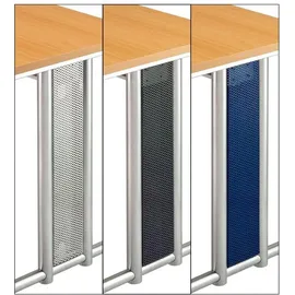 Hammerbacher NS12 Schreibtisch lichtgrau rechteckig, C-Fuß-Gestell silber 120,0 x 80,0 cm