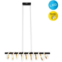 NÄVE »Belleza«, 1 flammig, Leuchtmittel LED-Modul LED fest integriert, Hängeleuchte warmweiß, 3-Stufen-dimmbar, 32W, L:100cm, goldfarben,