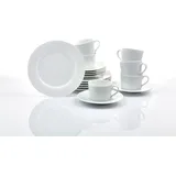 Retsch Arzberg HEIKE WEISS, Kaffeegeschirr 18teilig für 6 Personen, Porzellan, rund