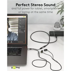 goobay Adapter USB-CTM auf USB-CTM und Klinke, 3,5 mm AUX 74524