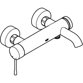 Grohe Essence Einhand-Wannenbatterie, Wandmontage, Aufputz, Ausladung 193mm, phantom black