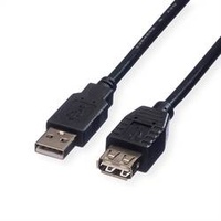 ROLINE USB 2.0 Kabel, Typ A-A, ST/BU, Schwarz
