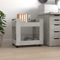 VidaXL Bürowagen Betongrau 60x45x60 cm Holzwerkstoff