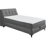 ed exciting design Boxbett / Polsterbett 120 x 200 cm, mit Bettkasten Anthrazit - grau